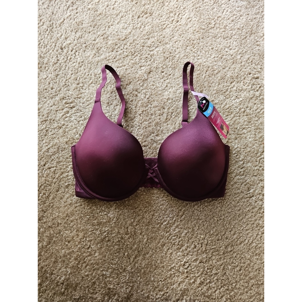 Maidenform Love The Lift Push Up Bra 34D Purple New